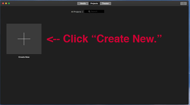 click create new